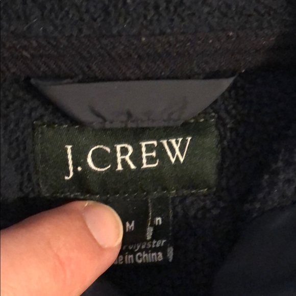 Navy fleece lined quilted coat from J.Crew - Picture 2 of 11